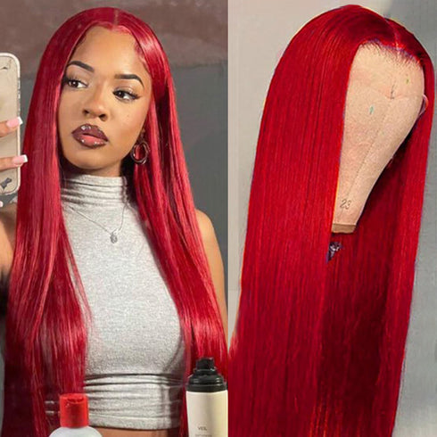 Red Straight Wig