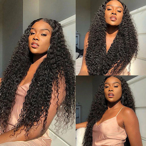 Natural Black Deep Wave Wig