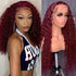 Burgundy human hair wig