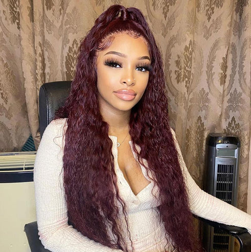 Water wave human hair wig