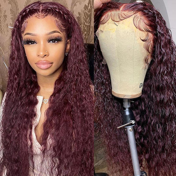 Burgundy lace front wig
