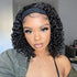Kinky Curly Headband Human Hair Wigs