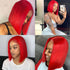 Red human hair wig
