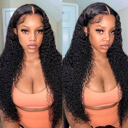 Curly Lace Frontal Human Hair Wigs For Sale