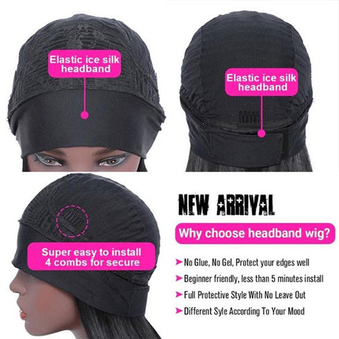 Body Wave Headband Wigs Human Hair Wigs For Sale